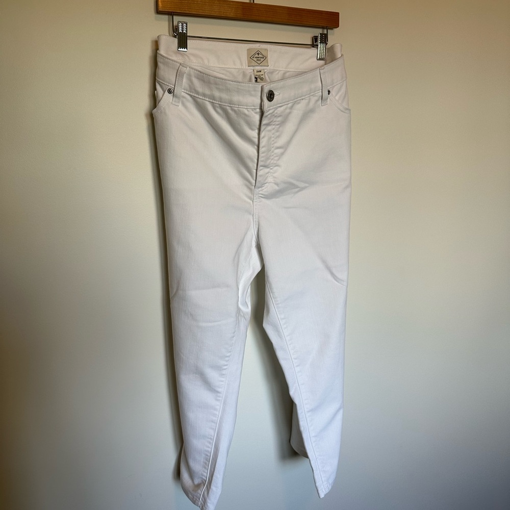Size 24, Cropped White Denim | Plus-Size